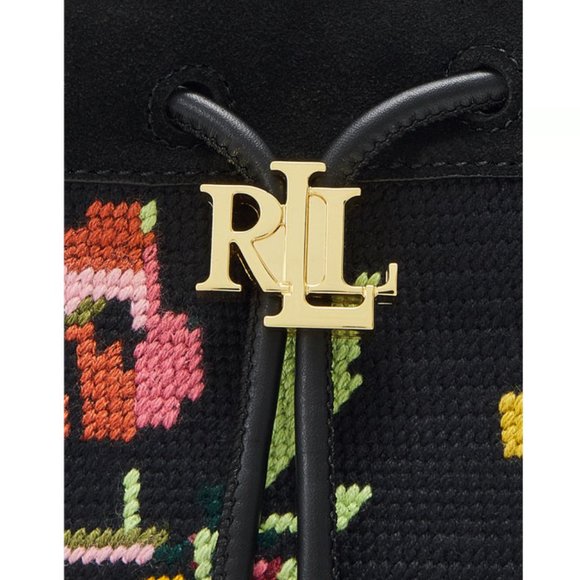 LAUREN RALPH LAUREN Needlepoint Medium Andie Drawstring Bag - Picture 5 of 8
